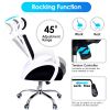 Ergonomic Mesh Office Chair High Back Desk Chair 360° Swivel Home Task Chair with Adjustable Lumbar Support 45°Rocking Angle Armrest Headrest