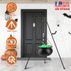 Halloween Large Witch Cauldron With 56.49” Tripod And Eyeball String Light Skeleton Halloween Outdoor Decoration For Porch Yard Patio Garden Living Ro