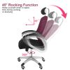 Ergonomic Mesh Office Chair High Back Desk Chair 360° Swivel Home Task Chair with Adjustable Lumbar Support Rocking Function Armrest Headrest