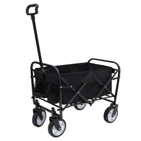 Collapsible Foldable Wagon Cart Beach Wagon Heavy Duty Utility Cart Utility Wagon Grocery Cart for for Camping Shopping Sports Gardeing Fishing S