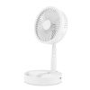 Portable Folding Desk Table Fan Quiet USB Rechargeable Telescopic Standing Floor Fan w/ 4 Speeds Adjustable Height 180° Tilting Angle For Office Home
