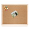 Notice Cork Board Double Sided Bulletin Board w/ Wood Frame Pushpin Hangers Hemp Rope for School Home Office Shop