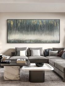 100% Handpainted gold foil circle large size square picture oil canvas painting abstract sitting room dining-room (size: 100x200cm)