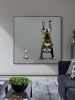 Hand Painted Abstract Upside Down Dog Wall Art Poster and Print Canvas Painting Creative Living Room Decor Picture
