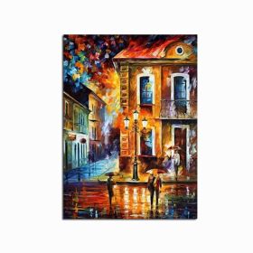 Abstract oil painting on canvas Handmade Modern Bright Color abstract painting colorful landscape Picture Home Wall Hotel decor (size: 70X140cm)