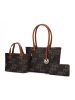 MKF Collection Lady II M Signature Large Tote, Small Tote & Wallet Set, Stylish Womens Handbag M Design by Mia K