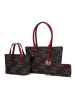 MKF Collection Lady II M Signature Large Tote, Small Tote & Wallet Set, Stylish Womens Handbag M Design by Mia K