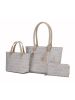 MKF Collection Lady II M Signature Large Tote, Small Tote & Wallet Set, Stylish Womens Handbag M Design by Mia K