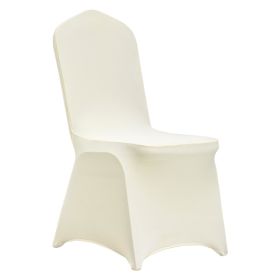 VEVOR Stretch Spandex Folding Chair Covers, Universal Fitted Chair Cover, Removable Washable Protective Slipcovers, for Wedding, Holiday, Banquet (Color: Ivory White, Quantity: 30 PCs)