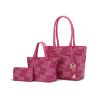 MKF Collection Lady II M Signature Large Tote, Small Tote & Wallet Set, Stylish Womens Handbag M Design by Mia K