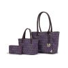 MKF Collection Lady II M Signature Large Tote, Small Tote & Wallet Set, Stylish Womens Handbag M Design by Mia K