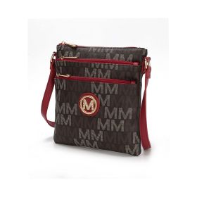MKF Collection Lemuel M Signature Crossbody by Mia K. (Color: Red, Material: Vegan Leather)