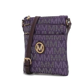 MKF Collection Lemuel M Signature Crossbody by Mia K. (Color: Purple, Material: Vegan Leather)