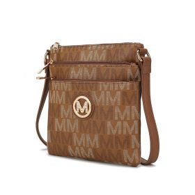 MKF Collection Lemuel M Signature Crossbody by Mia K. (Color: Tan, Material: Vegan Leather)