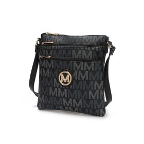MKF Collection Lemuel M Signature Crossbody by Mia K. (Color: Black, Material: Vegan Leather)