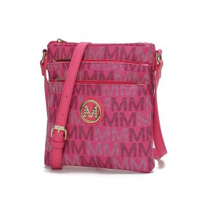 MKF Collection Lemuel M Signature Crossbody by Mia K. (Color: Fuchsia, Material: Vegan Leather)