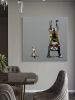 Hand Painted Abstract Upside Down Dog Wall Art Poster and Print Canvas Painting Creative Living Room Decor Picture